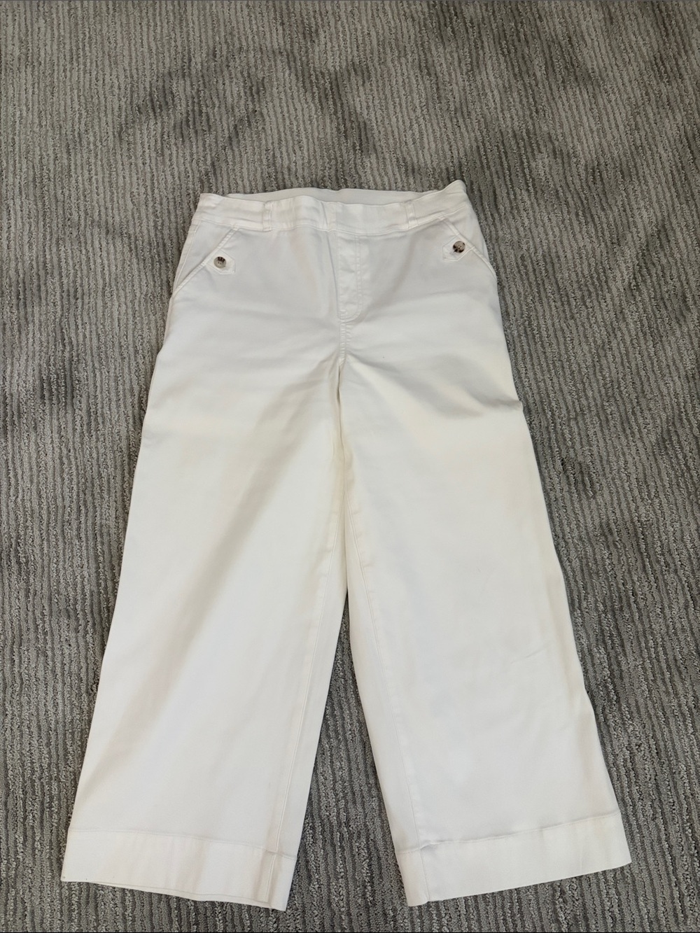 White Spanx Wide-Leg Pants